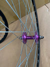 Black 30mm Deep-V 700c Wheelset Front and Rear Purple Hubs
